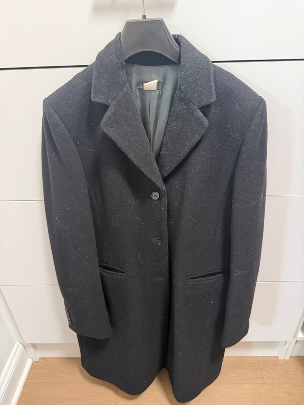 J. Crew Black Wool-Blend Pea Coat